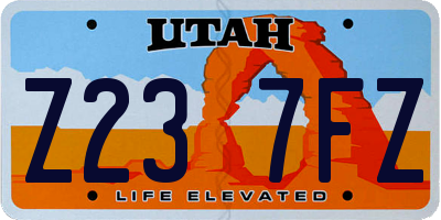 UT license plate Z237FZ