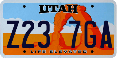 UT license plate Z237GA