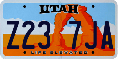 UT license plate Z237JA