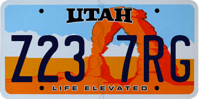 UT license plate Z237RG