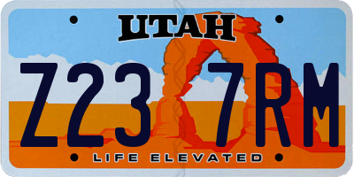 UT license plate Z237RM