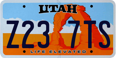 UT license plate Z237TS