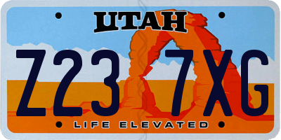 UT license plate Z237XG