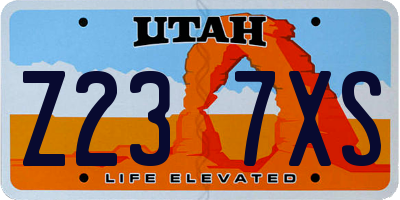 UT license plate Z237XS