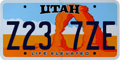 UT license plate Z237ZE