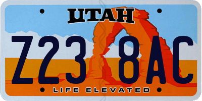 UT license plate Z238AC