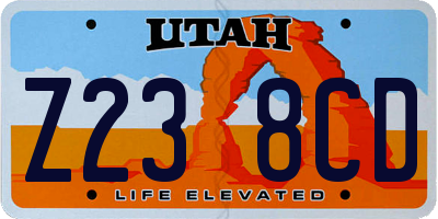 UT license plate Z238CD