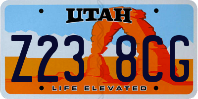 UT license plate Z238CG