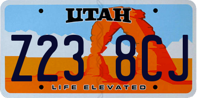 UT license plate Z238CJ