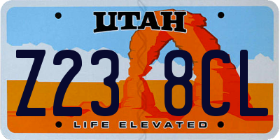 UT license plate Z238CL