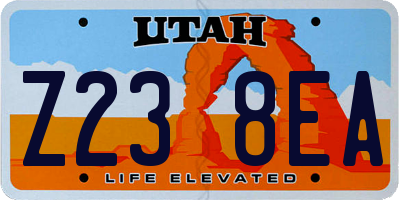 UT license plate Z238EA