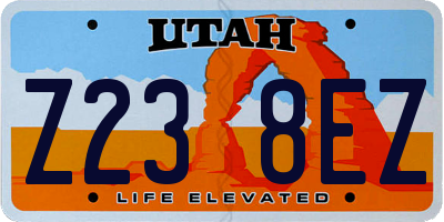 UT license plate Z238EZ
