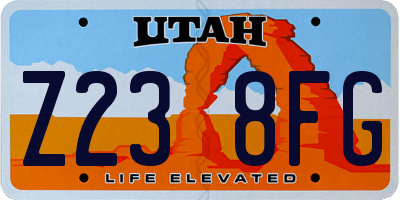 UT license plate Z238FG