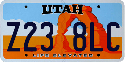UT license plate Z238LC