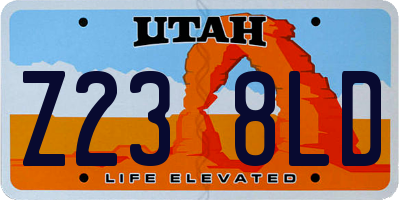 UT license plate Z238LD