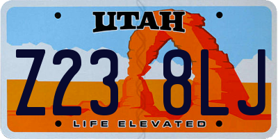 UT license plate Z238LJ
