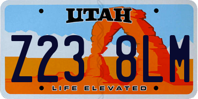 UT license plate Z238LM