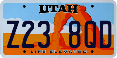 UT license plate Z238QD