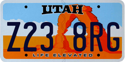 UT license plate Z238RG