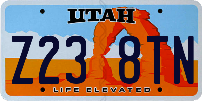 UT license plate Z238TN