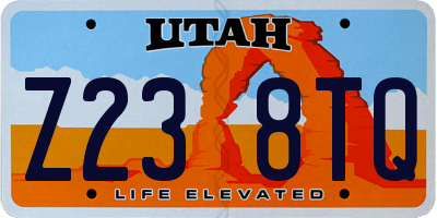 UT license plate Z238TQ