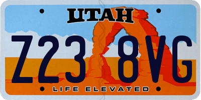 UT license plate Z238VG