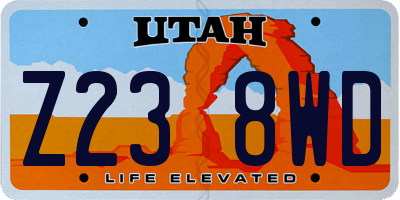 UT license plate Z238WD