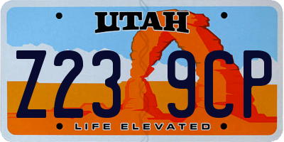 UT license plate Z239CP