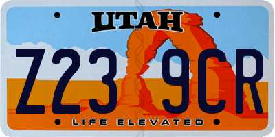 UT license plate Z239CR