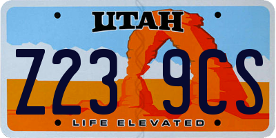 UT license plate Z239CS