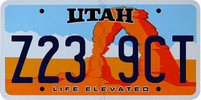 UT license plate Z239CT