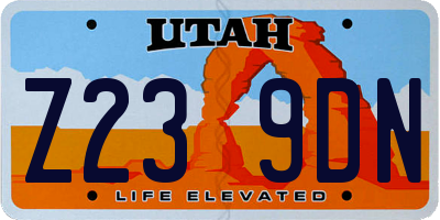 UT license plate Z239DN