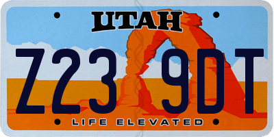 UT license plate Z239DT