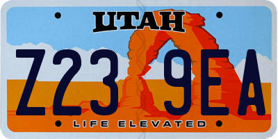 UT license plate Z239EA