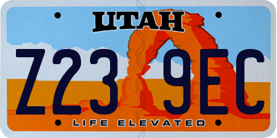 UT license plate Z239EC