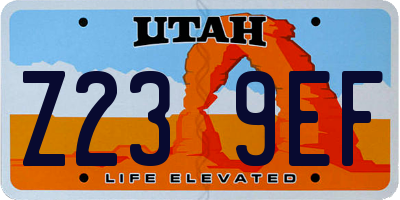 UT license plate Z239EF