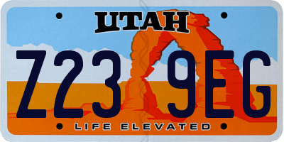 UT license plate Z239EG