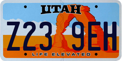 UT license plate Z239EH