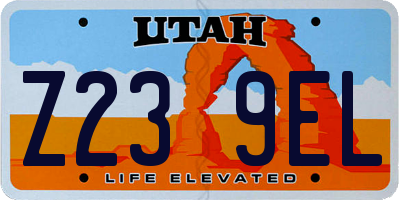 UT license plate Z239EL