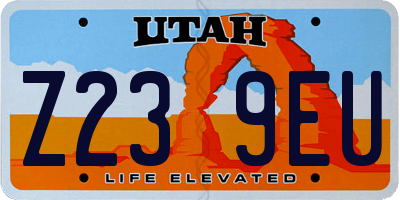 UT license plate Z239EU