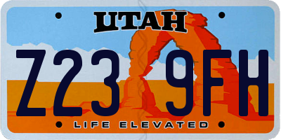 UT license plate Z239FH