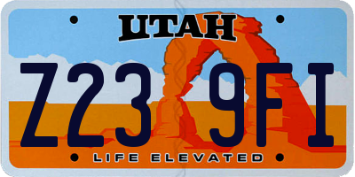 UT license plate Z239FI