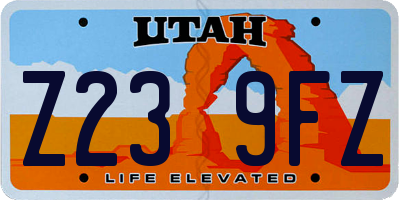 UT license plate Z239FZ