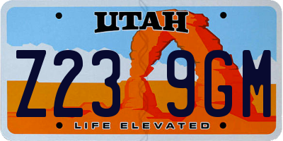 UT license plate Z239GM