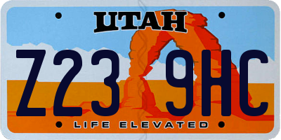 UT license plate Z239HC