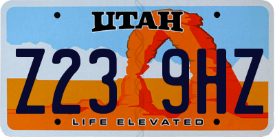 UT license plate Z239HZ