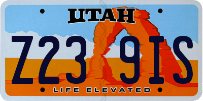 UT license plate Z239IS