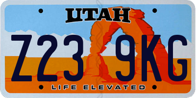 UT license plate Z239KG