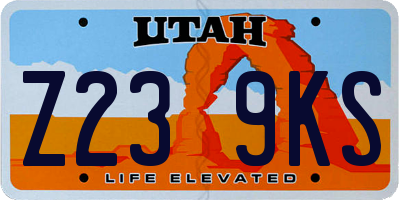 UT license plate Z239KS