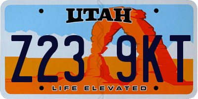 UT license plate Z239KT